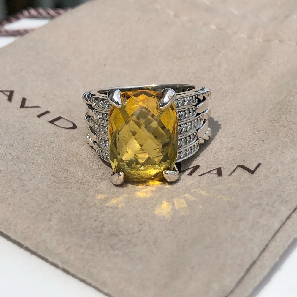 David Yurman Tides Hampton Citrine & Diamond Ring